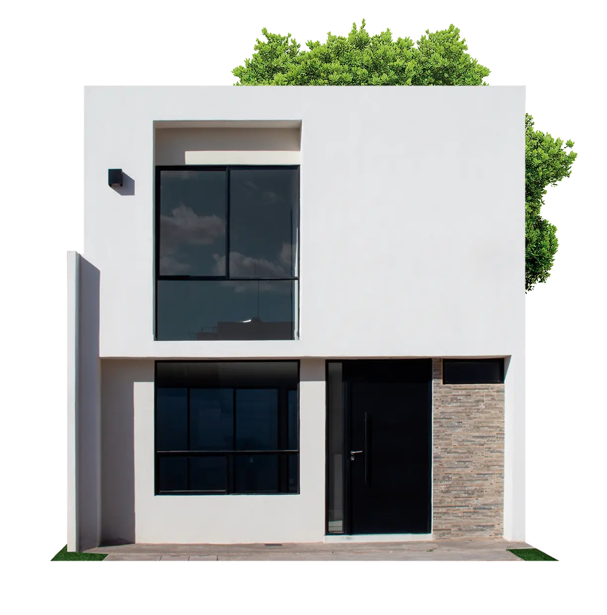 Fachada de casa Modelo Berlín en Privada Turquesa desde $1,345,000 en San Luis Potosí, Los Lagos Residencial