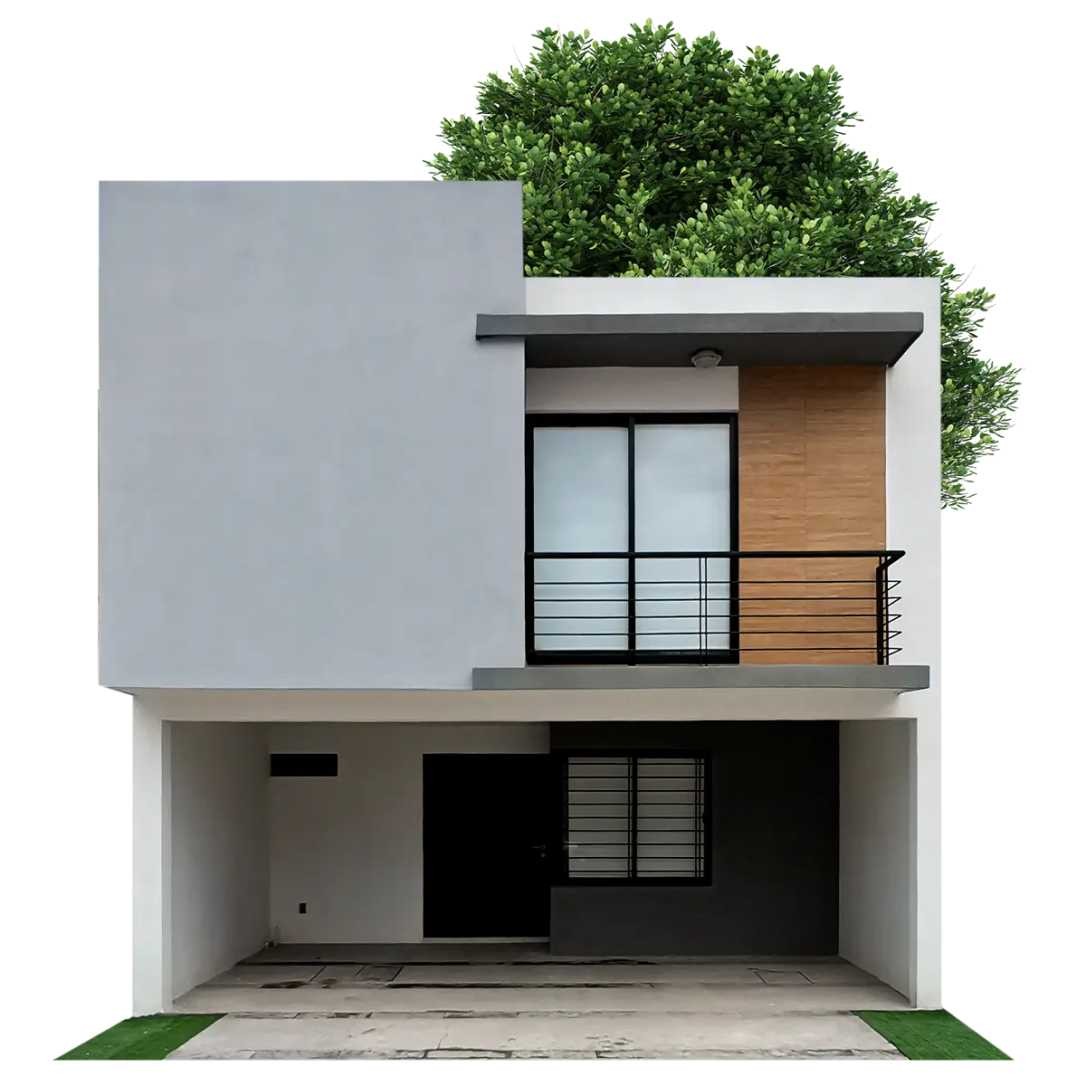 Fachada de casa Modelo Cádiz en Privada Azul, residencial exclusivo frente a Zona Industrial San Luis Potosí