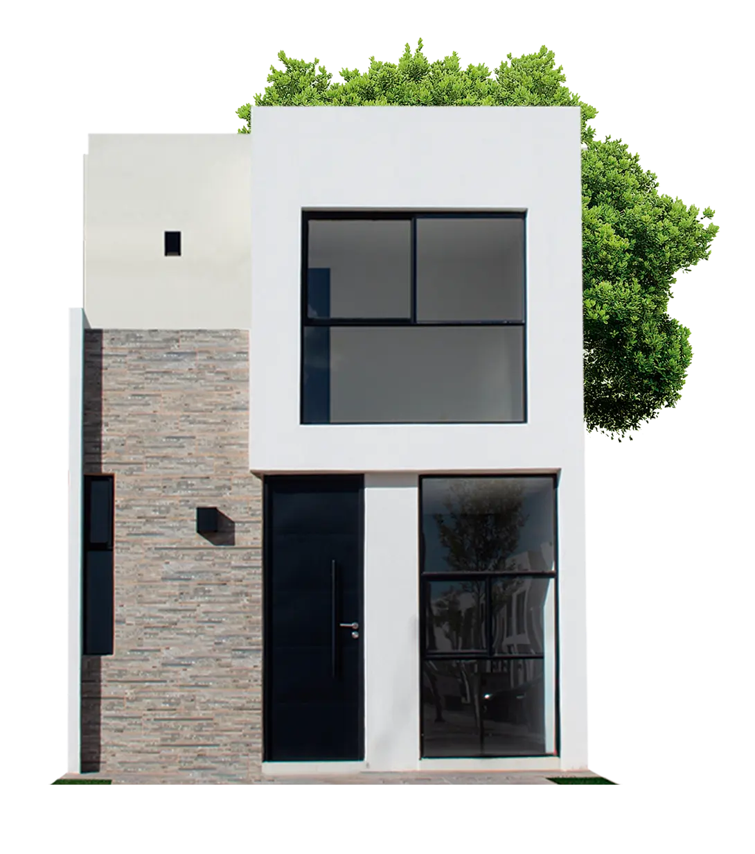 Fachada de casa Modelo Roma en Privada Turquesa desde $1,345,000 en San Luis Potosí, Los Lagos Residencial